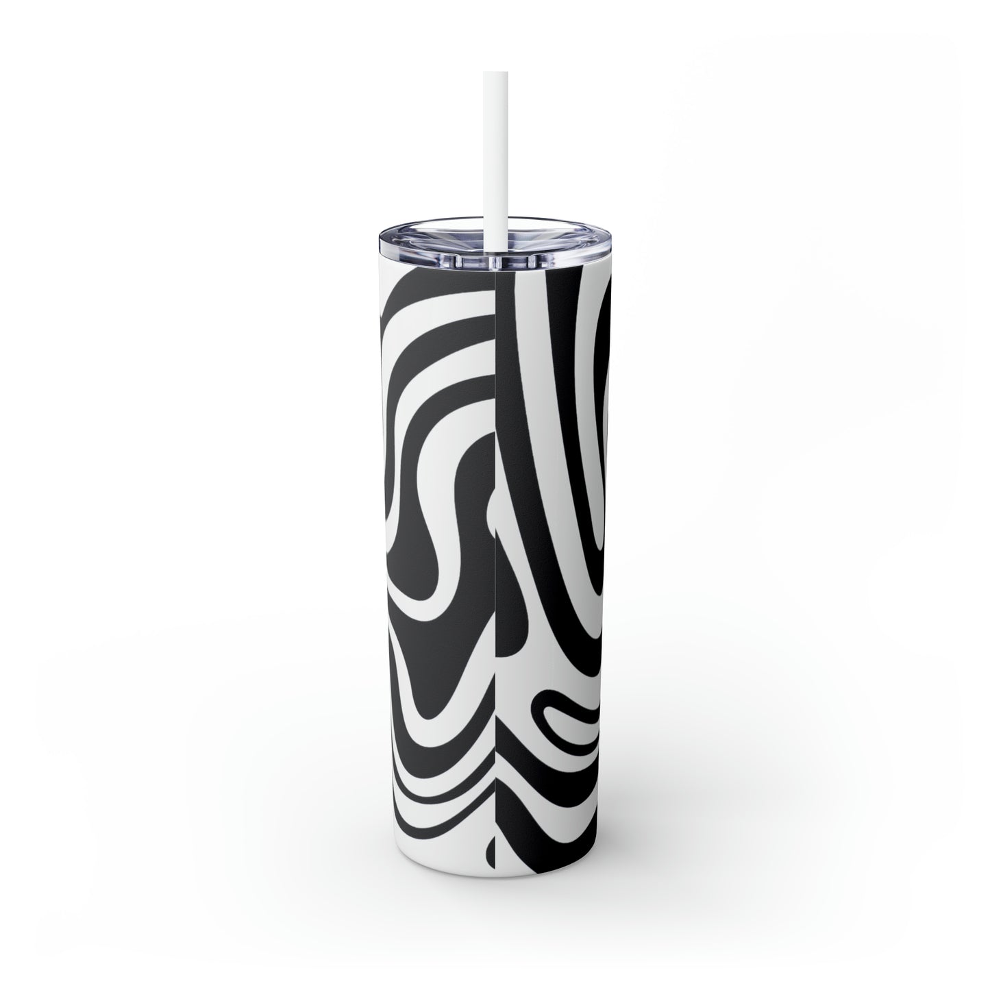 Wavy Maars Skinny Tumbler with Straw, 20oz