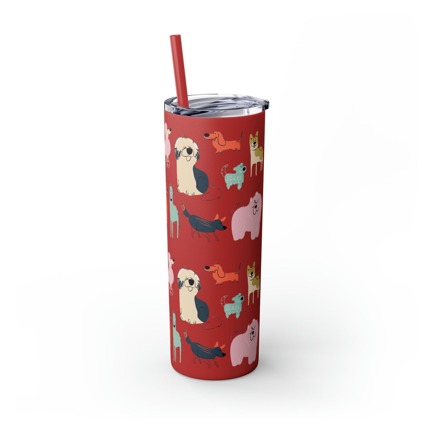 Dog Collection Maars Skinny Tumbler with Straw, 20oz