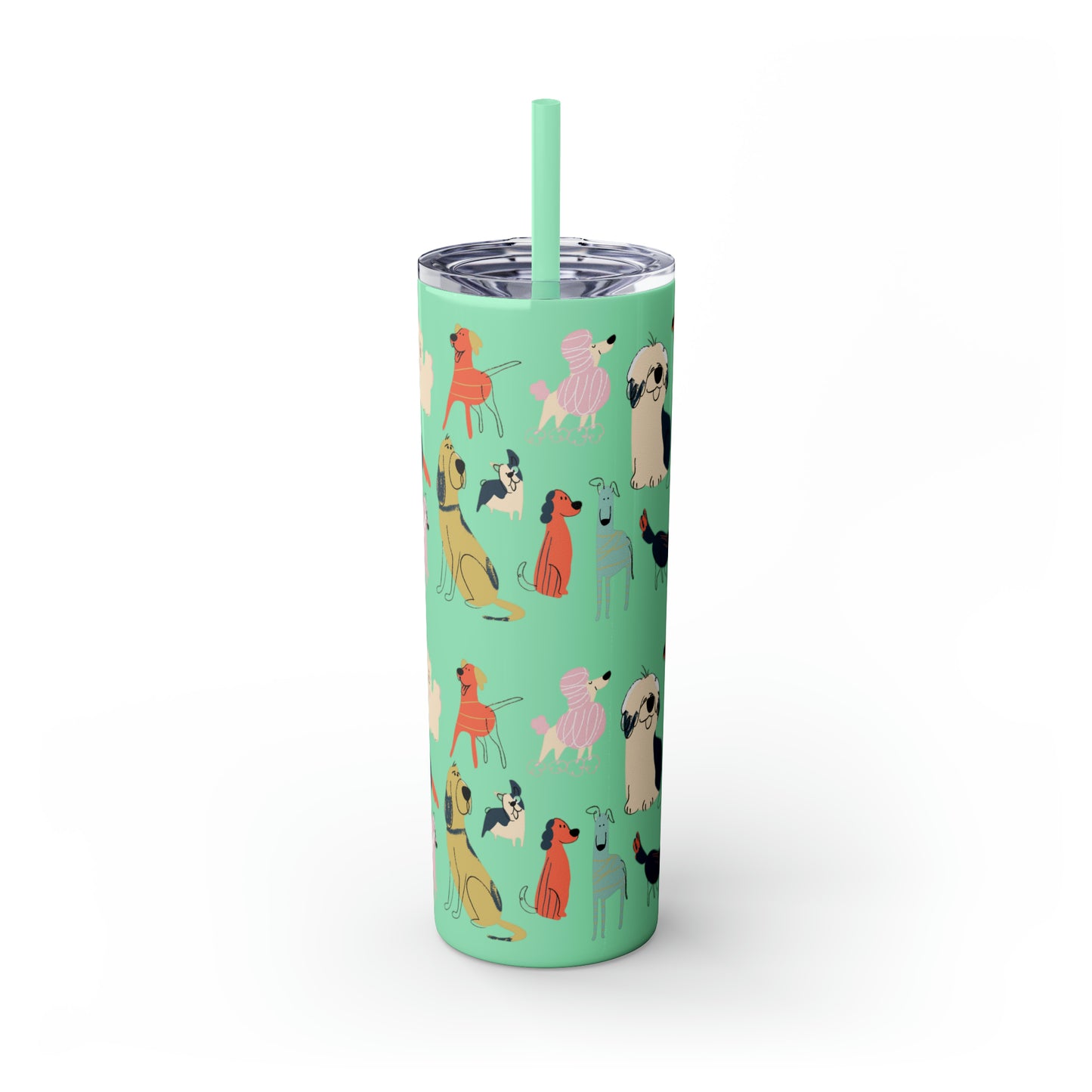 Dog Collection Maars Skinny Tumbler with Straw, 20oz