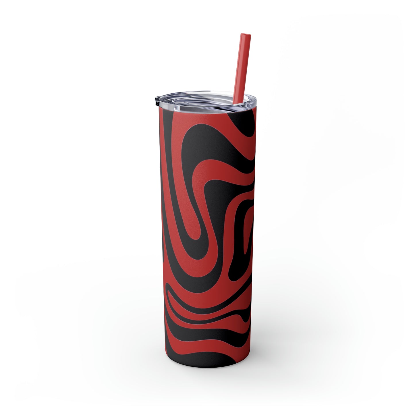 Wavy Maars Skinny Tumbler with Straw, 20oz