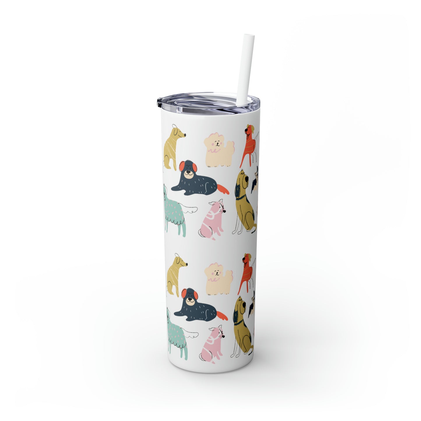 Dog Collection Maars Skinny Tumbler with Straw, 20oz