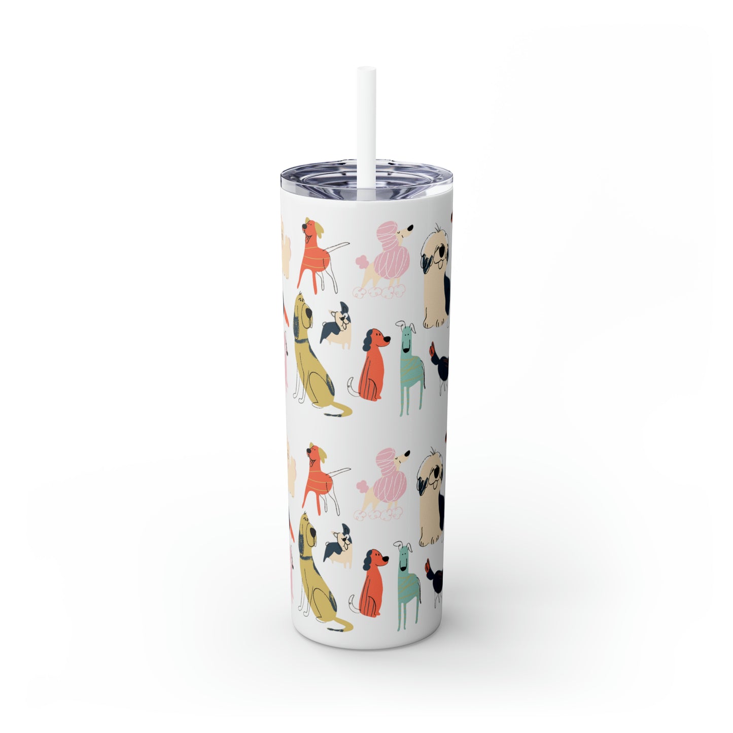 Dog Collection Maars Skinny Tumbler with Straw, 20oz