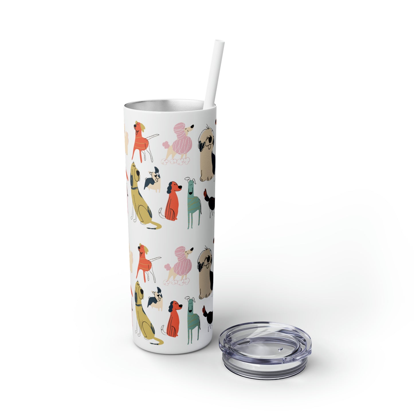 Dog Collection Maars Skinny Tumbler with Straw, 20oz