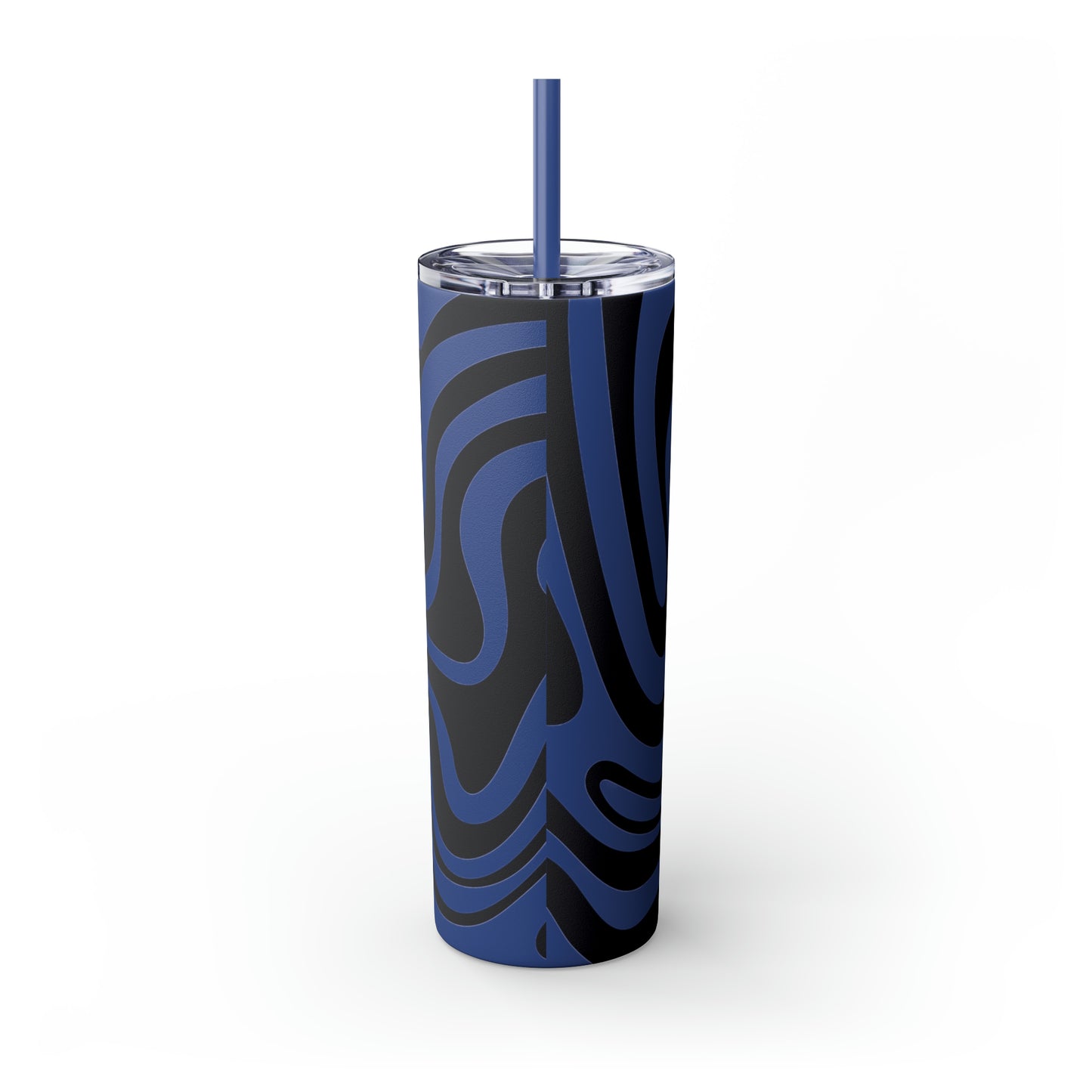 Wavy Maars Skinny Tumbler with Straw, 20oz