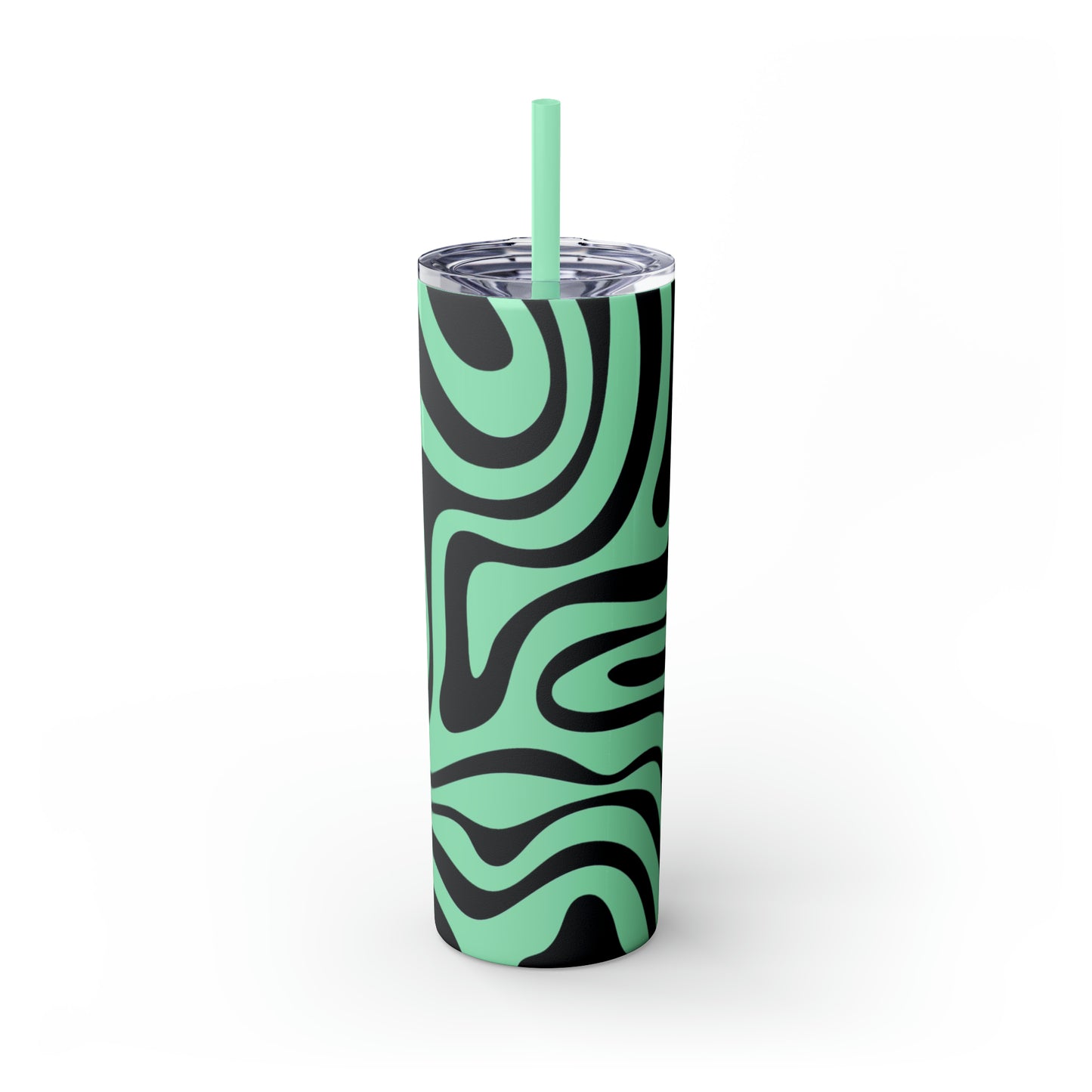 Wavy Maars Skinny Tumbler with Straw, 20oz