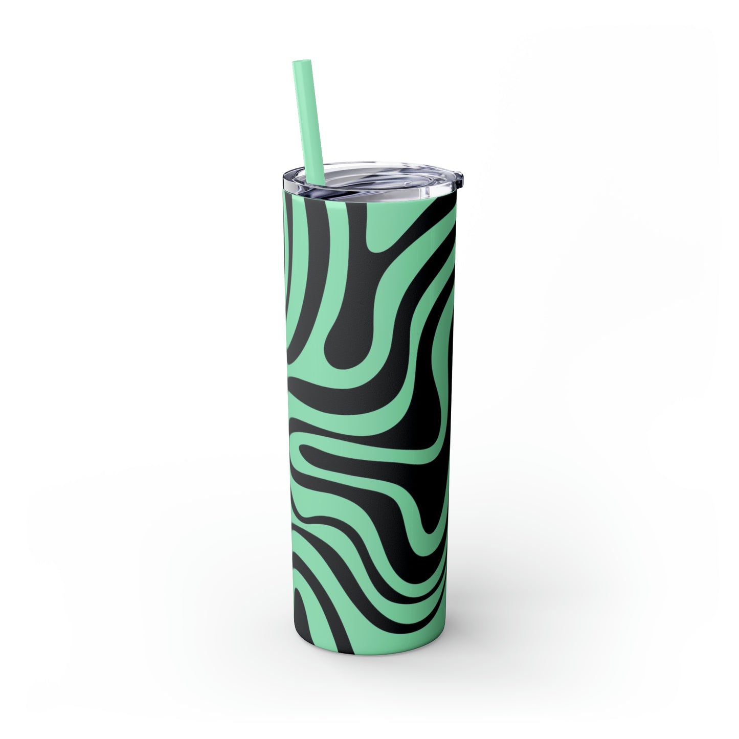 Wavy Maars Skinny Tumbler with Straw, 20oz