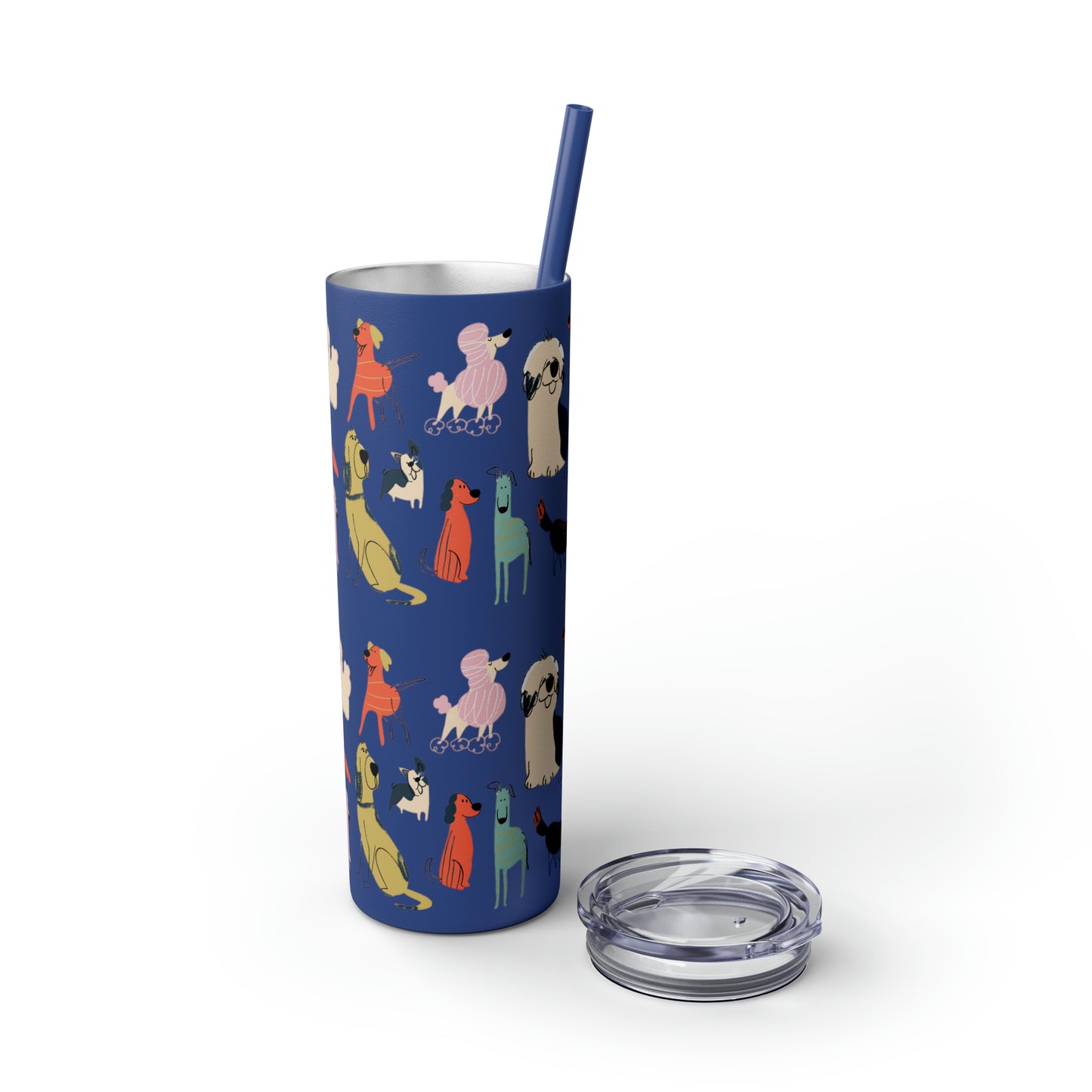 Dog Collection Maars Skinny Tumbler with Straw, 20oz