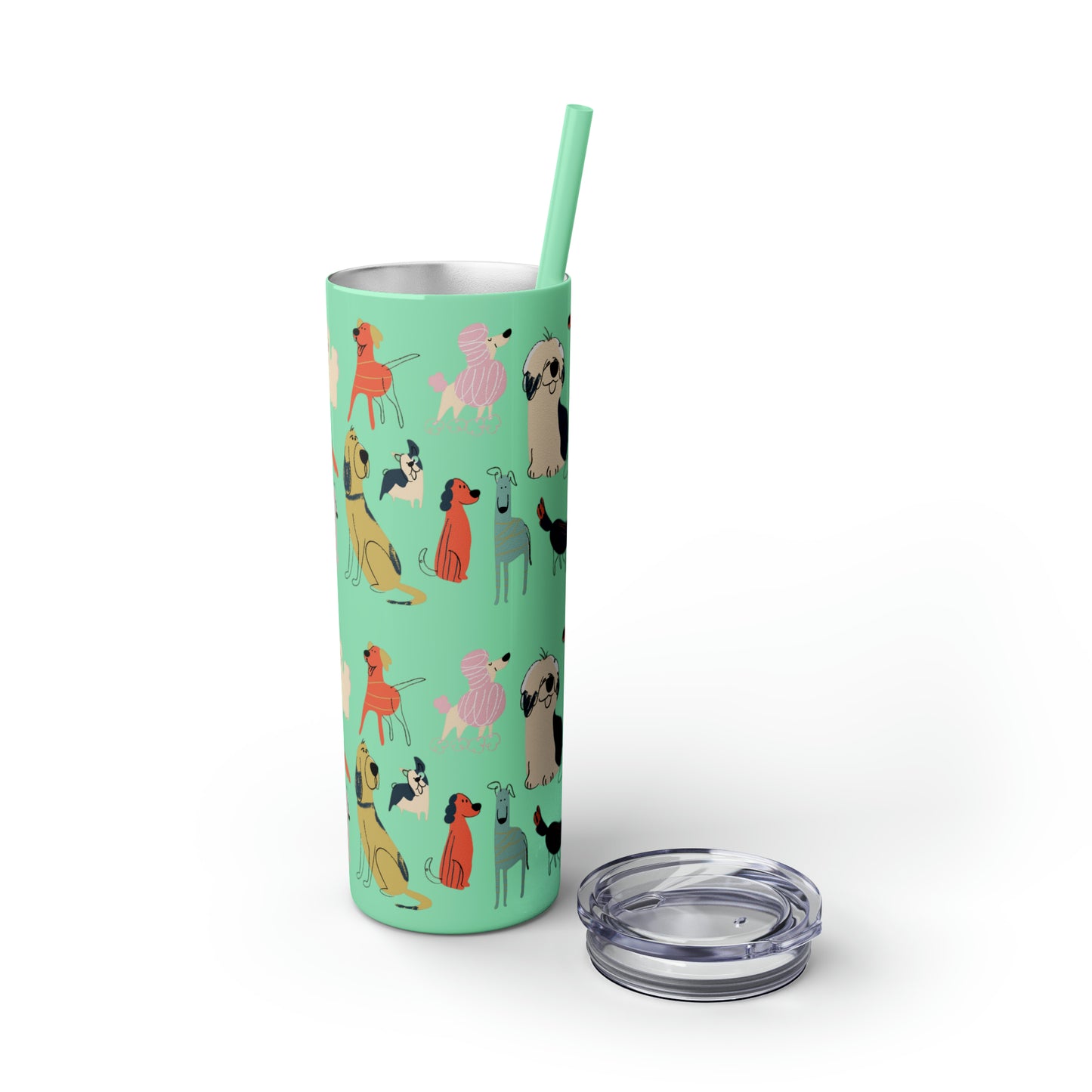 Dog Collection Maars Skinny Tumbler with Straw, 20oz