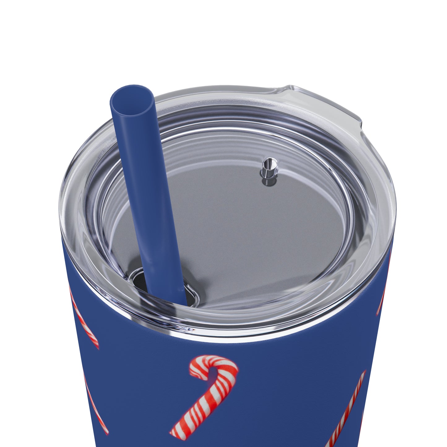 Candy Cane Maars Skinny Tumbler with Straw, 20oz