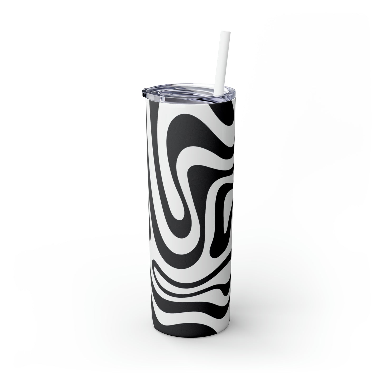 Wavy Maars Skinny Tumbler with Straw, 20oz