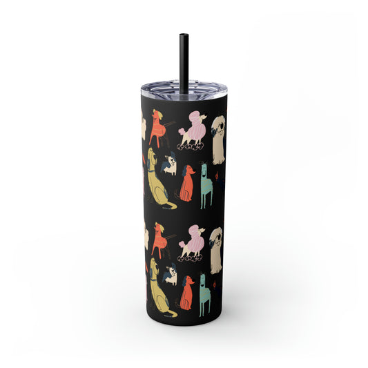 Dog Collection Maars Skinny Tumbler with Straw, 20oz
