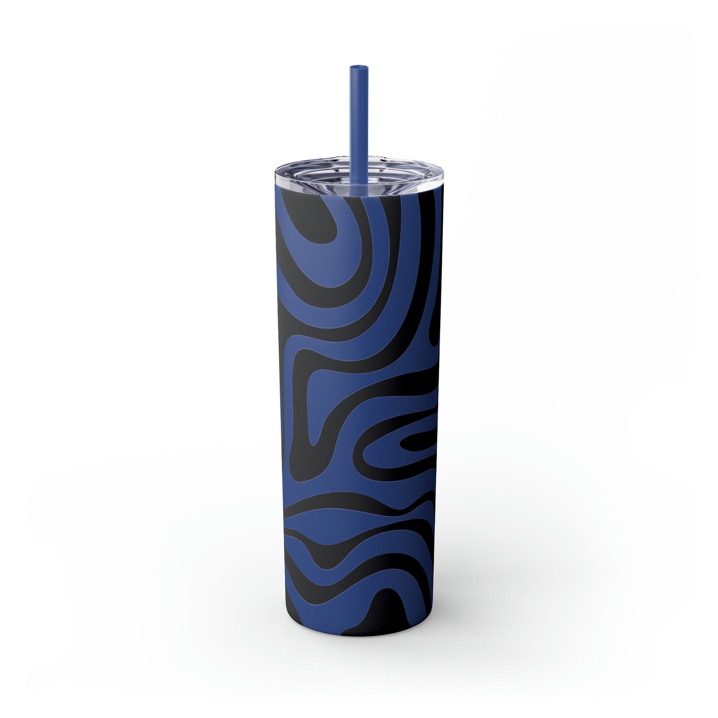 Wavy Maars Skinny Tumbler with Straw, 20oz