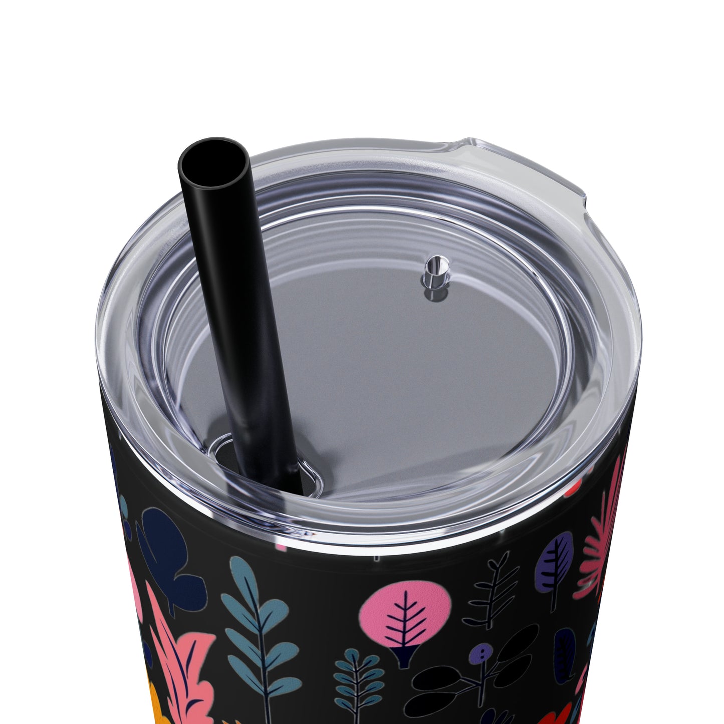 Flowers Maars Skinny Tumbler with Straw, 20oz