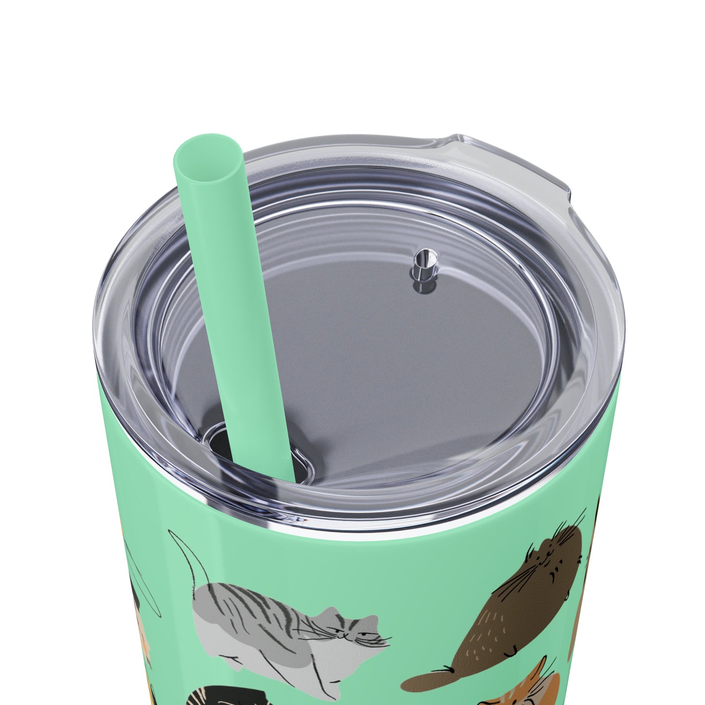 Cat Collection Maars Skinny Tumbler with Straw, 20oz