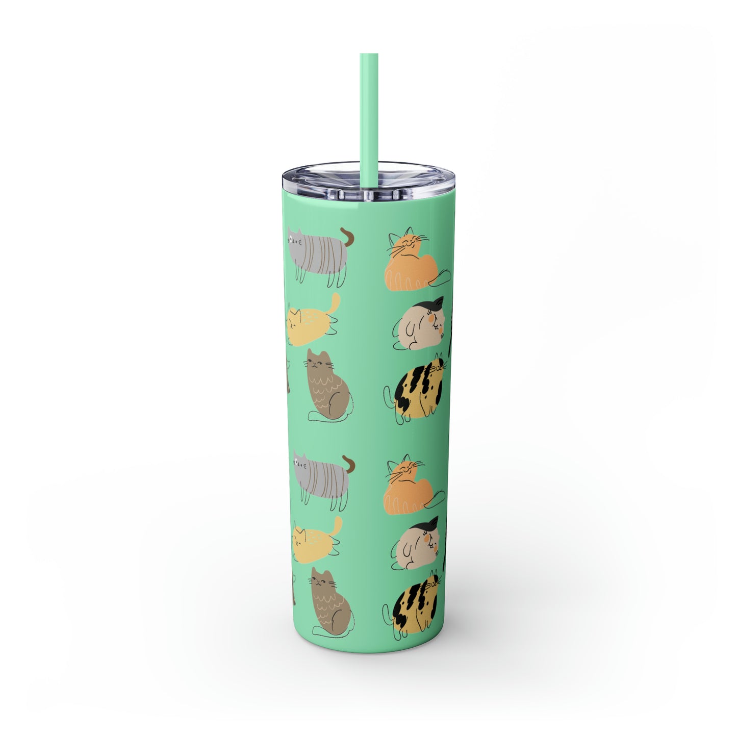 Cat Collection Maars Skinny Tumbler with Straw, 20oz