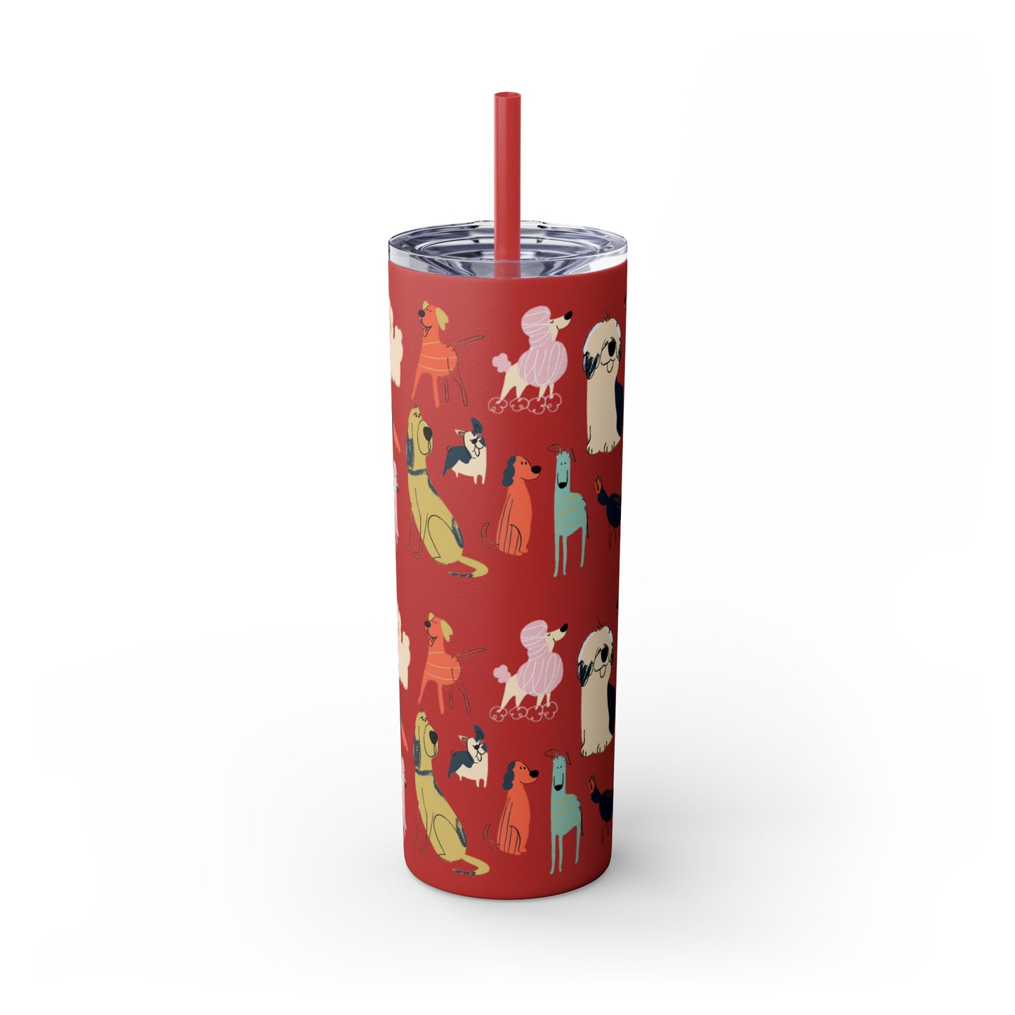 Dog Collection Maars Skinny Tumbler with Straw, 20oz