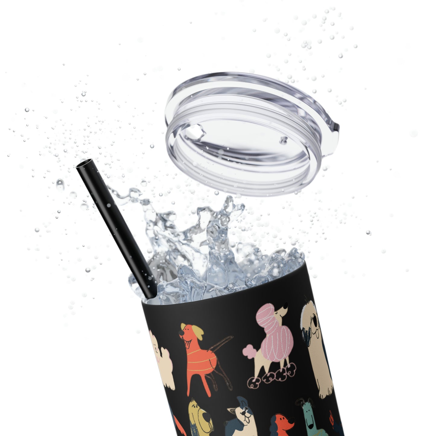 Dog Collection Maars Skinny Tumbler with Straw, 20oz