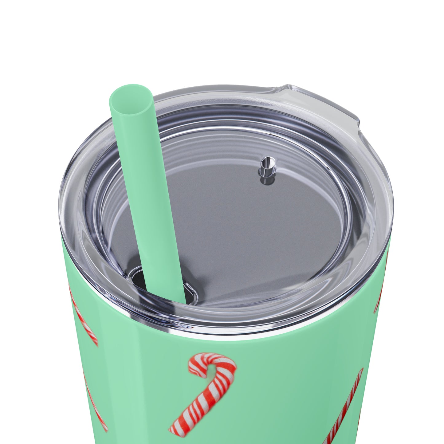 Candy Cane Maars Skinny Tumbler with Straw, 20oz