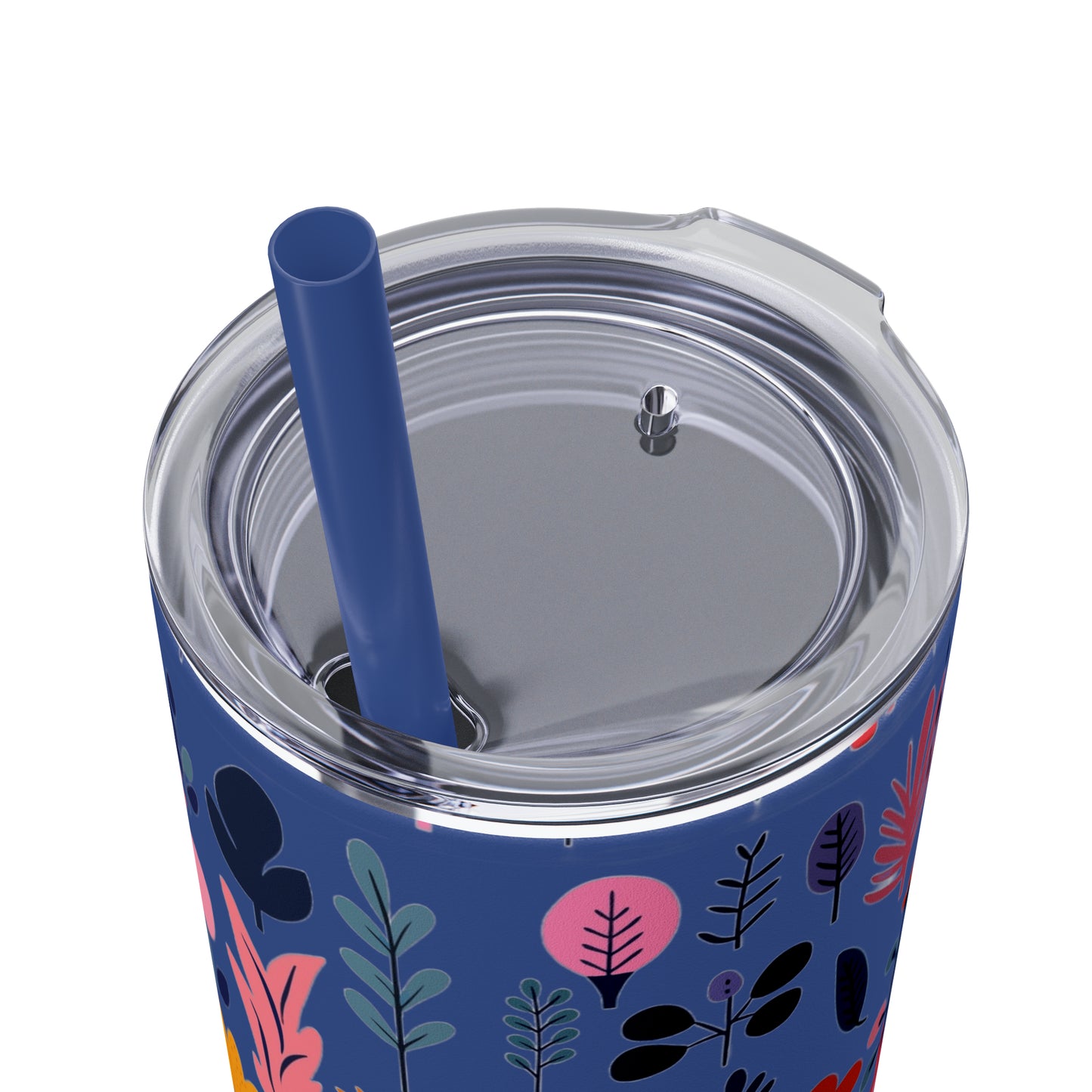 Flowers Maars Skinny Tumbler with Straw, 20oz