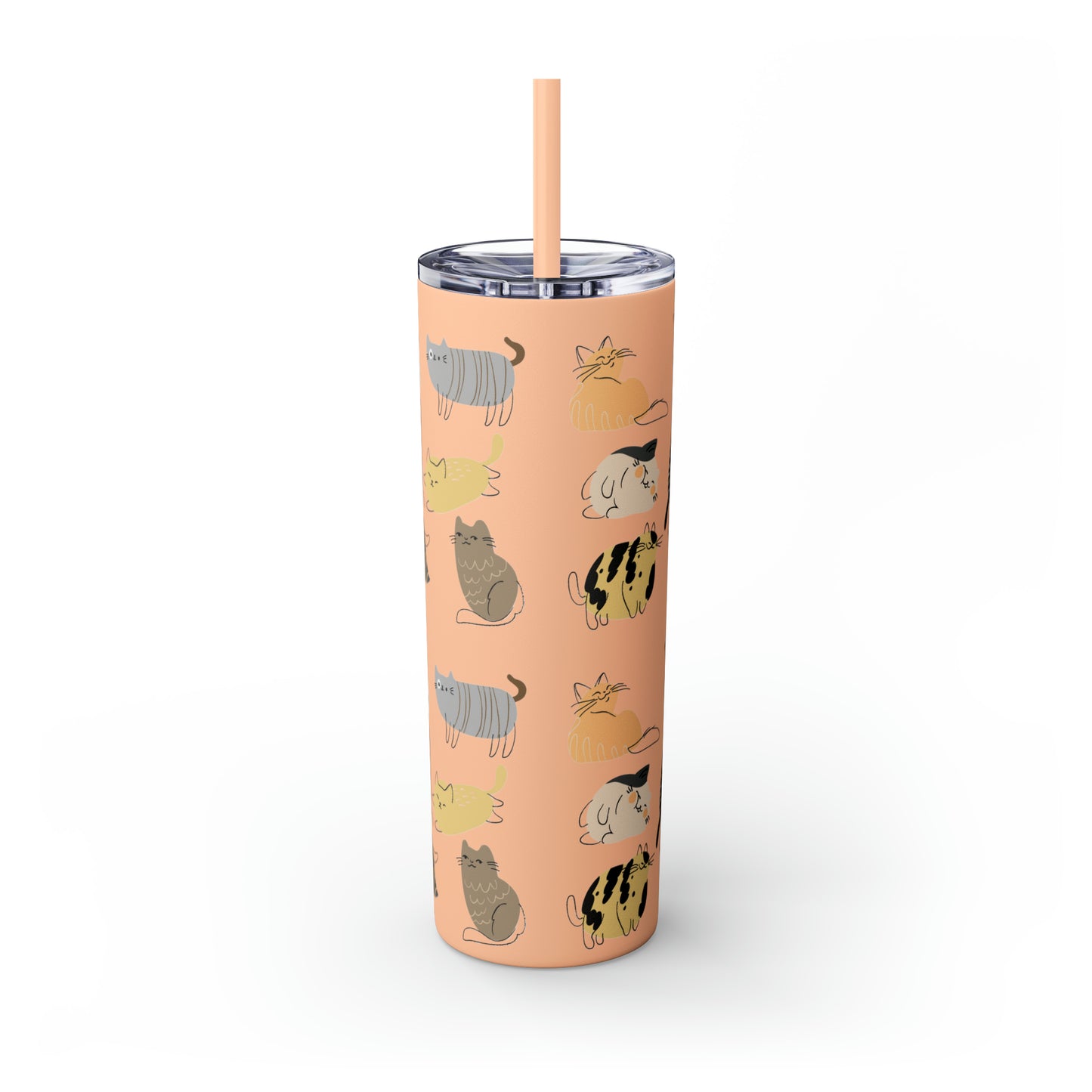 Cat Collection Maars Skinny Tumbler with Straw, 20oz