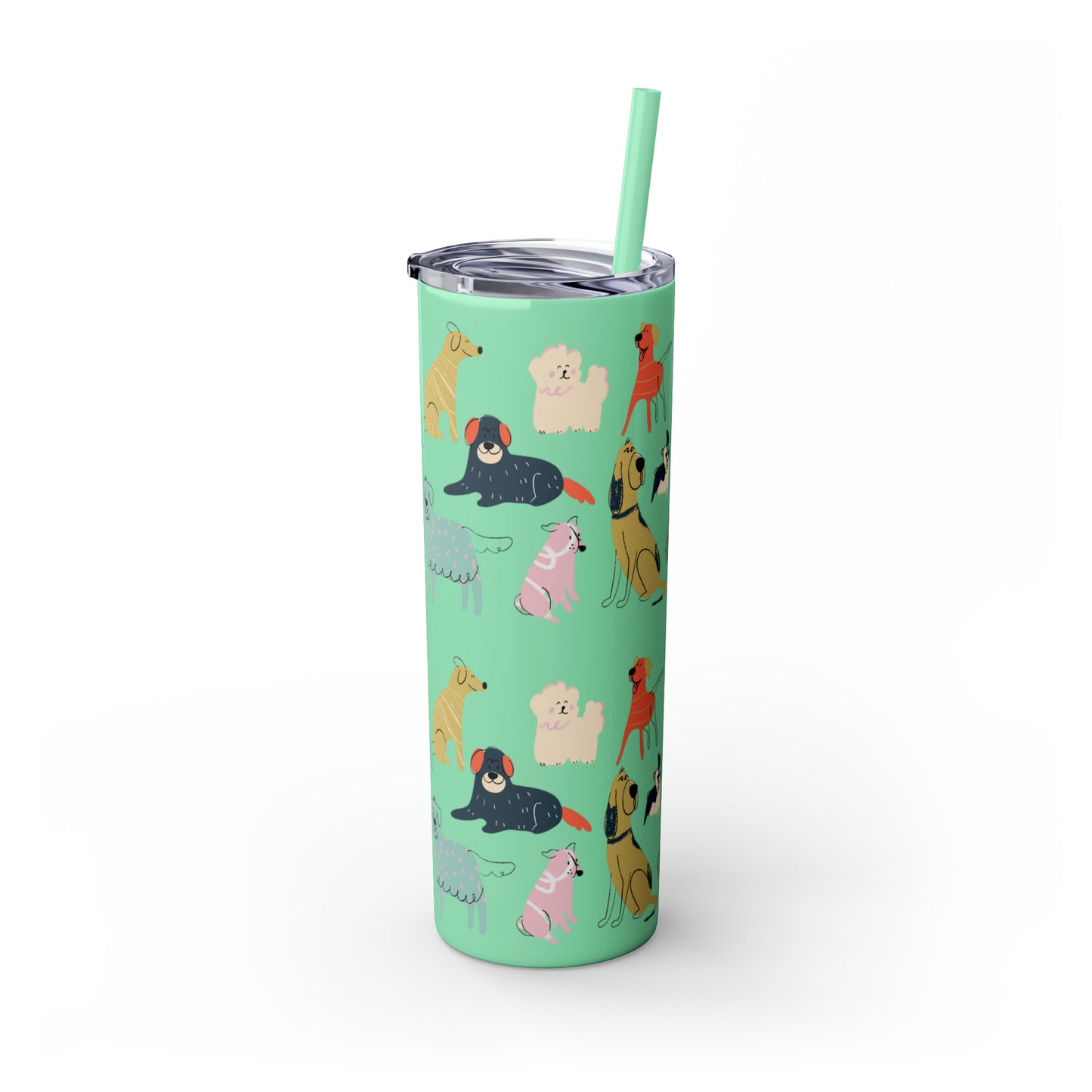 Dog Collection Maars Skinny Tumbler with Straw, 20oz