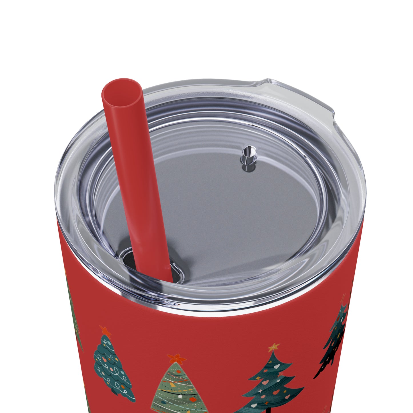 Chirstmas Tree Maars Skinny Tumbler with Straw, 20oz