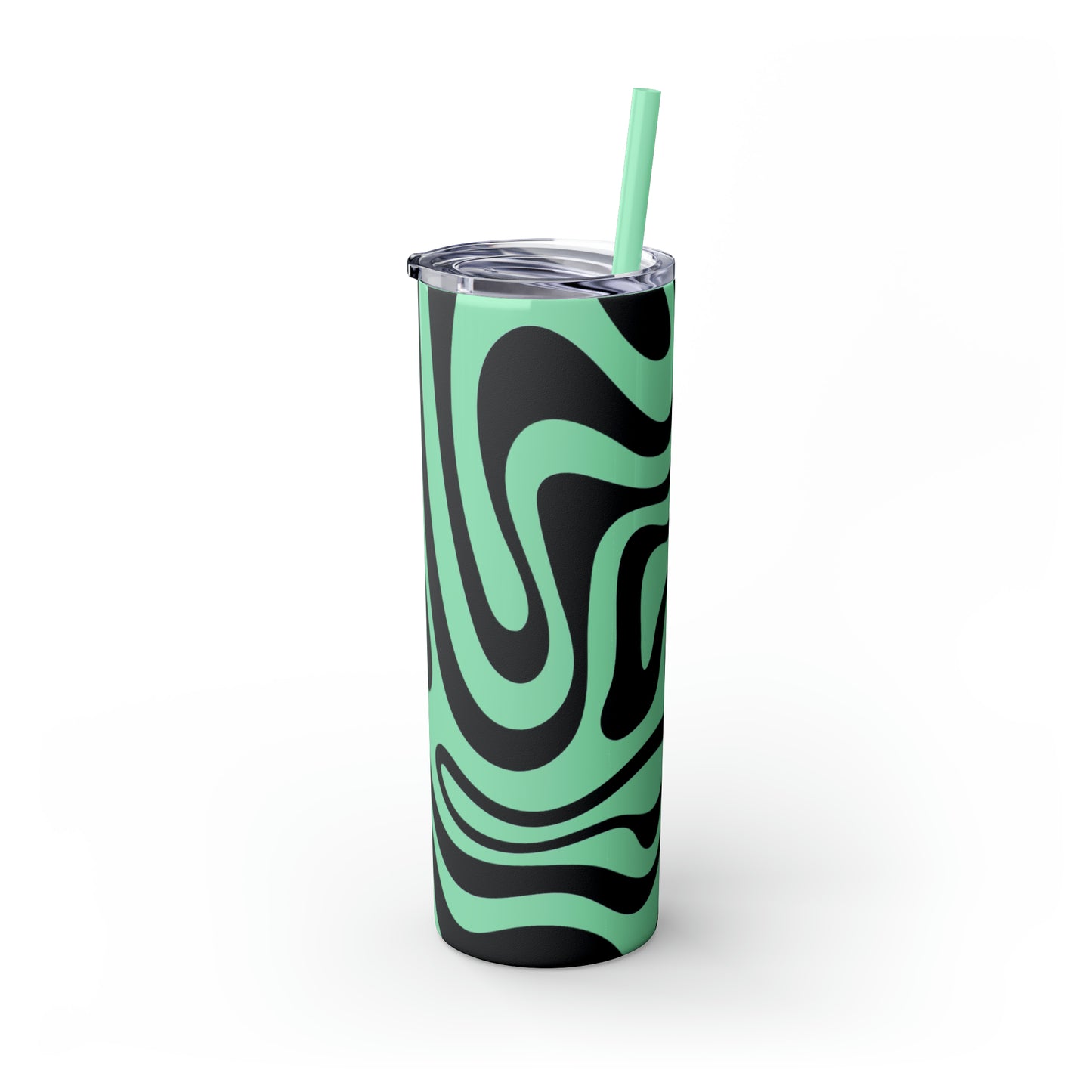 Wavy Maars Skinny Tumbler with Straw, 20oz